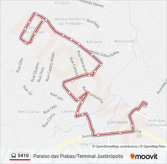 5410 Bus Line Map