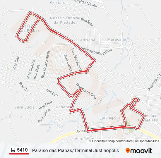 5410 Bus Line Map
