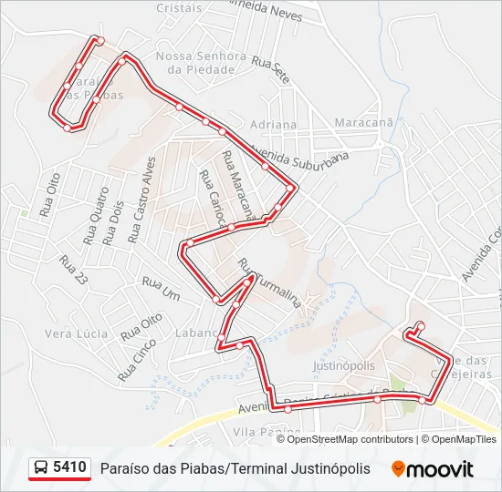 5410 Bus Line Map