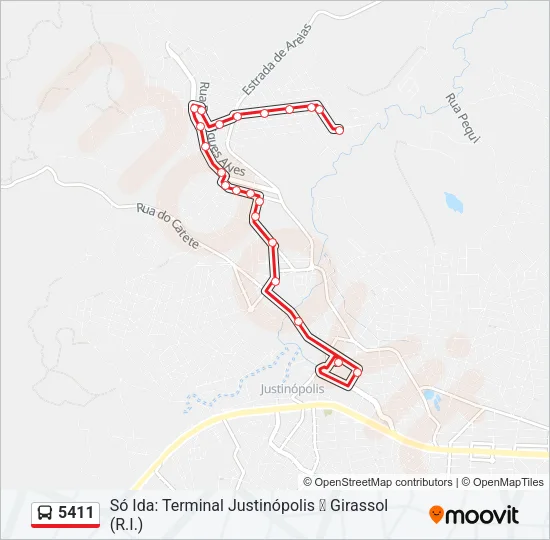 5411 Bus Line Map