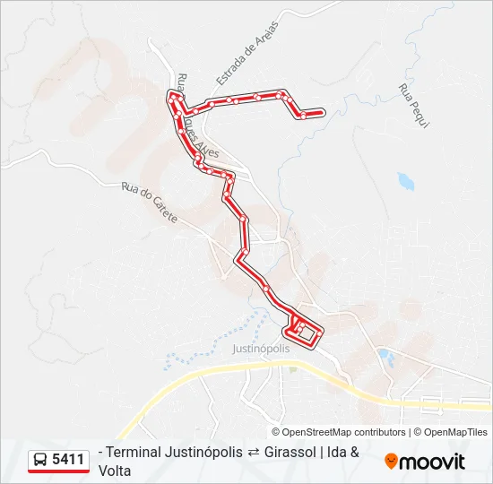 5411 Bus Line Map