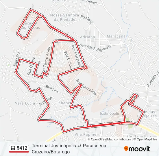 5412 Bus Line Map