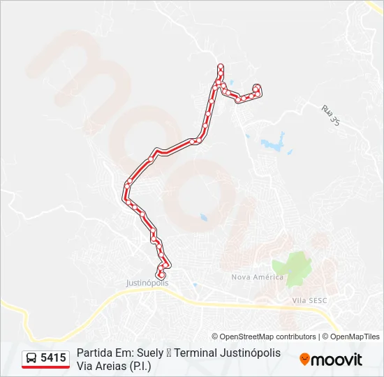 5415 Bus Line Map