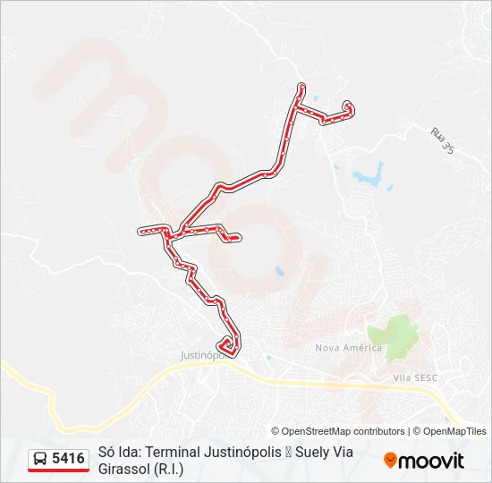 5416 Bus Line Map