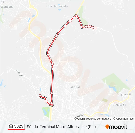 5825 Bus Line Map