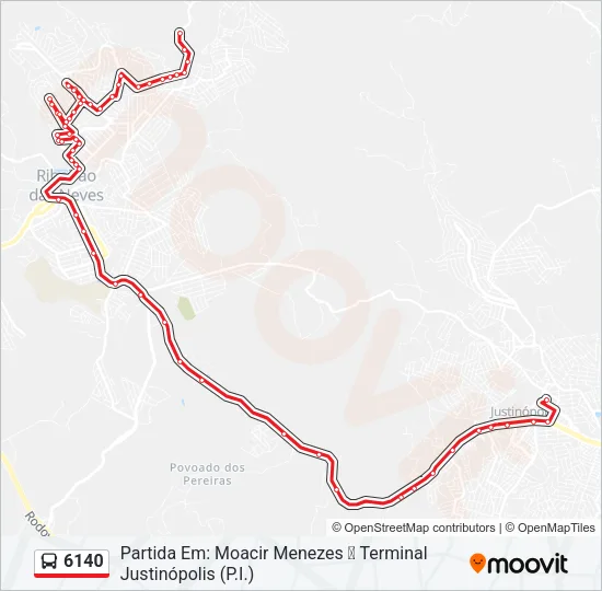 6140 Bus Line Map