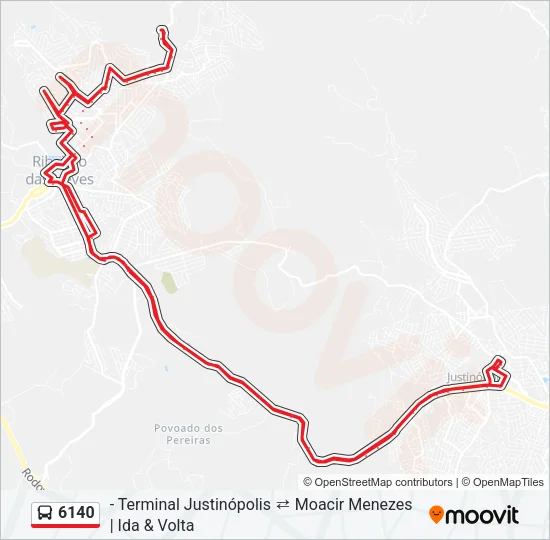 6140 Bus Line Map