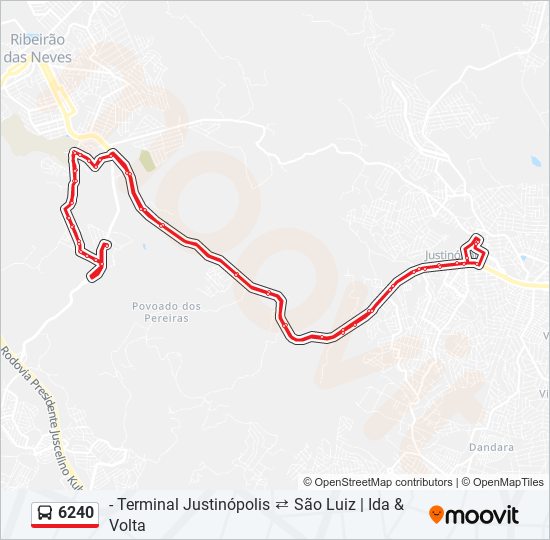 6240 bus Line Map