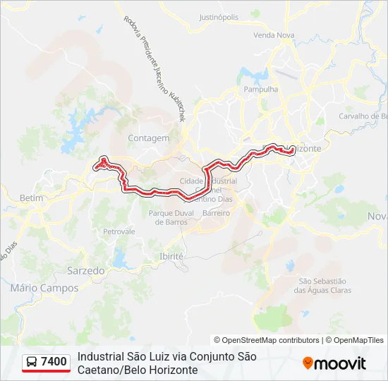 7400 Bus Line Map