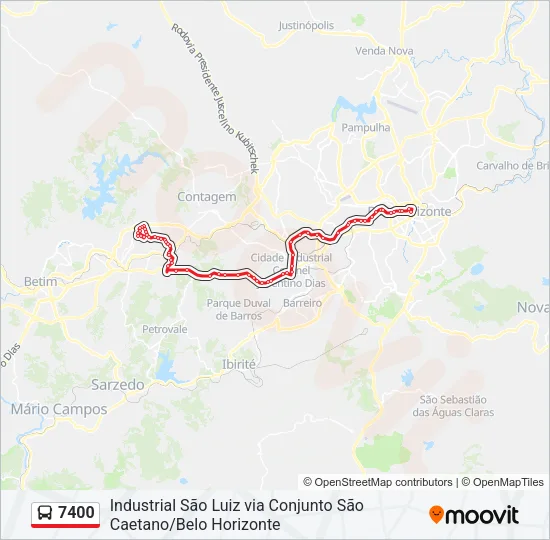 7400 Bus Line Map