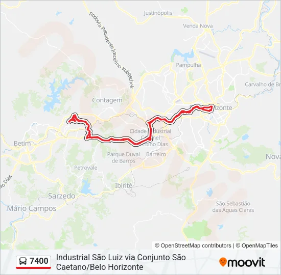 7400 Bus Line Map