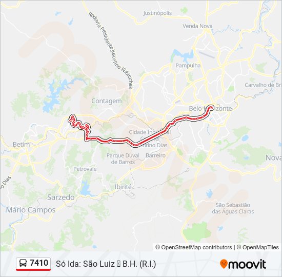 7410 bus Line Map