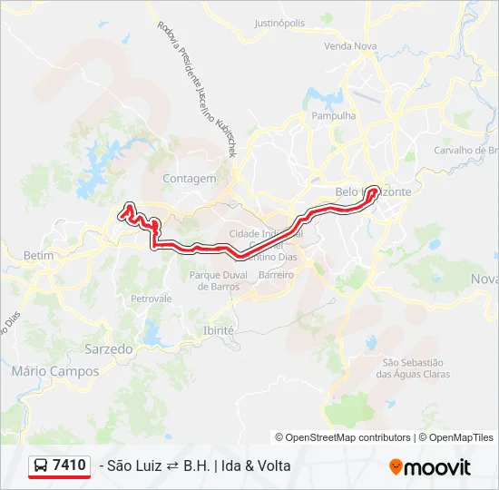7410 Bus Line Map