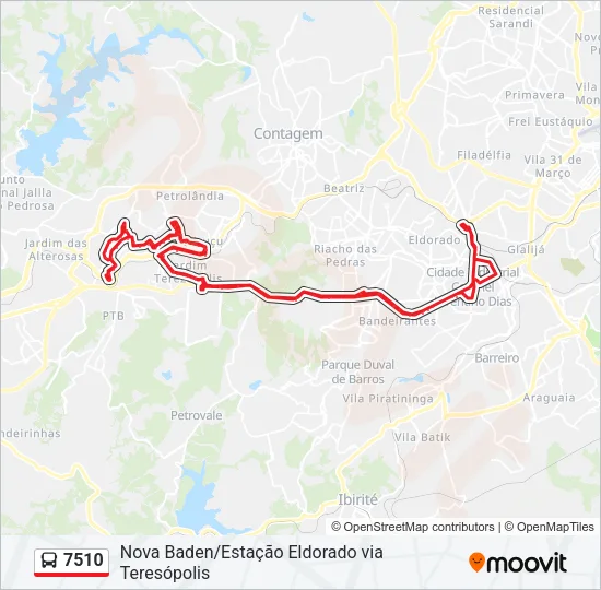 7510 Bus Line Map