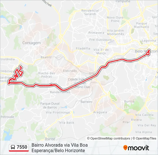 7550 Bus Line Map