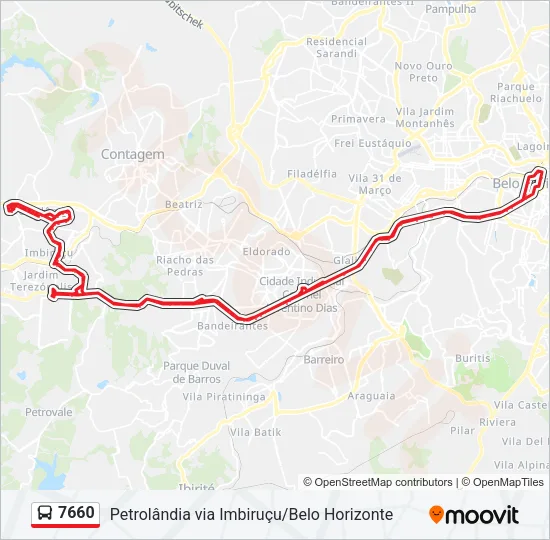 7660 Bus Line Map