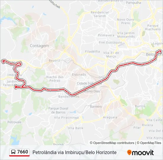7660 Bus Line Map
