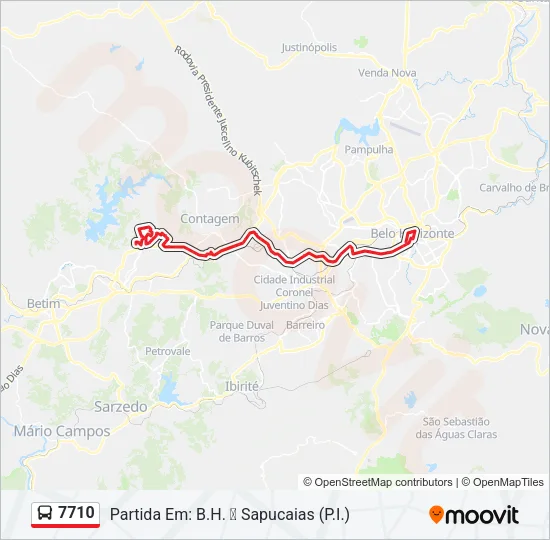 7710 Bus Line Map