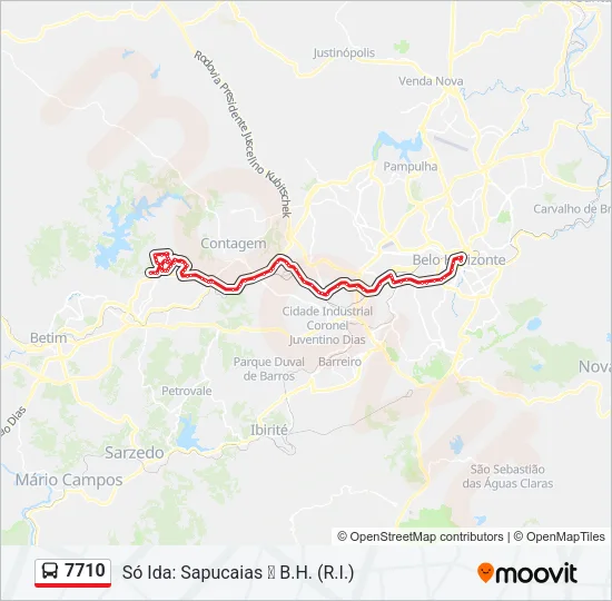 7710 Bus Line Map