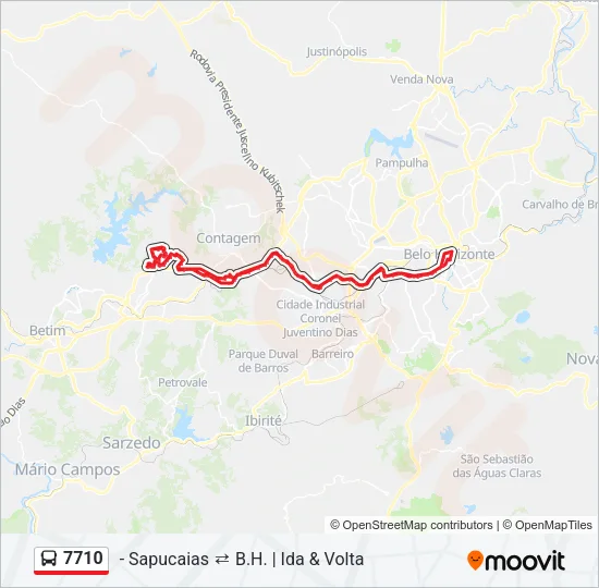 7710 Bus Line Map