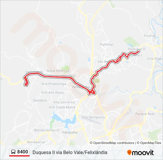 8400 Bus Line Map