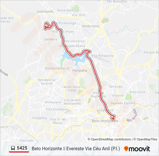 5425 Bus Line Map
