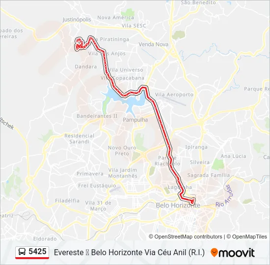 5425 Bus Line Map
