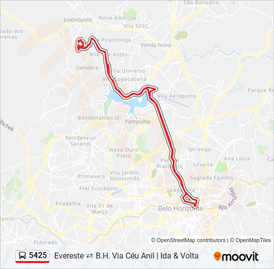 5425 bus Line Map