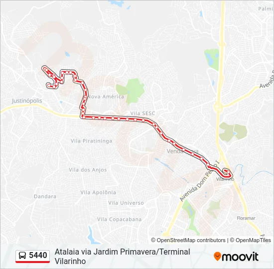 5440 Bus Line Map