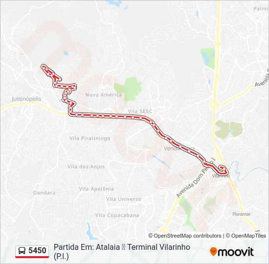 5450 Bus Line Map