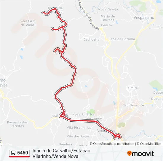 5460 Bus Line Map