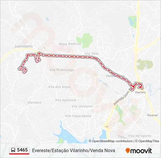 5465 Bus Line Map