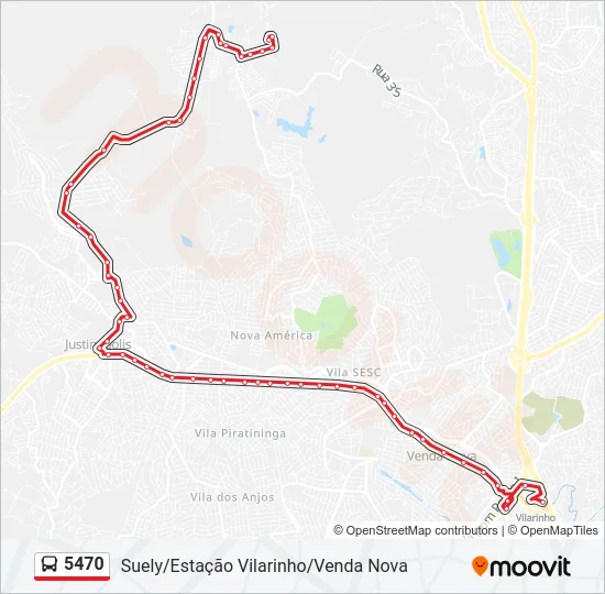 5470 Bus Line Map