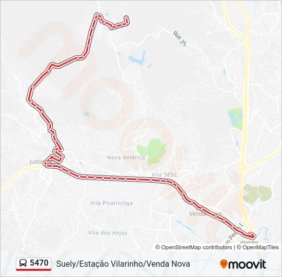 5470 Bus Line Map