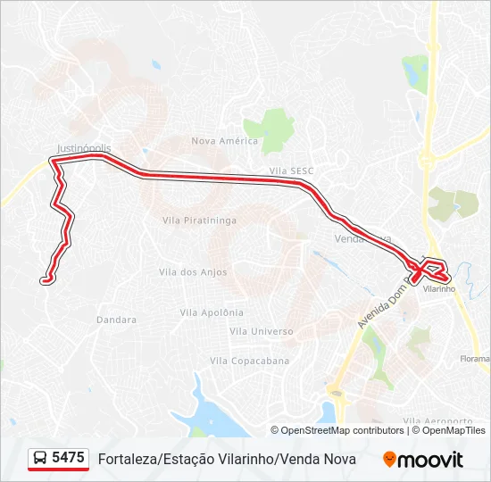 5475 Bus Line Map