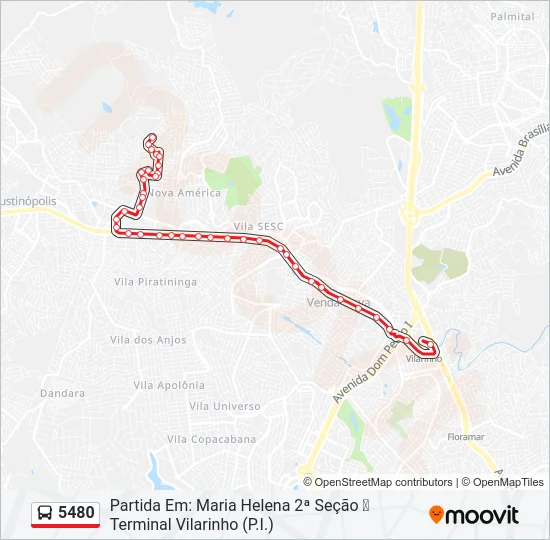 5480 Bus Line Map