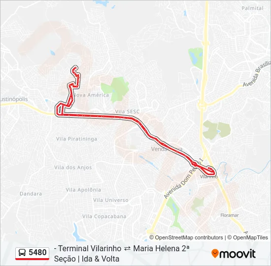 5480 Bus Line Map