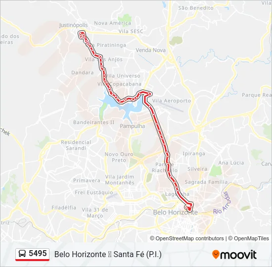 5495 Bus Line Map
