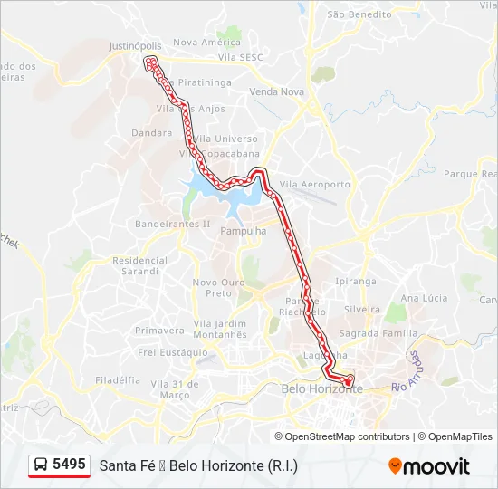 5495 Bus Line Map