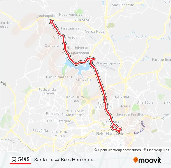 5495 Bus Line Map