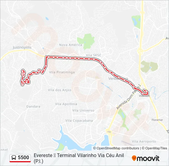 5500 Bus Line Map