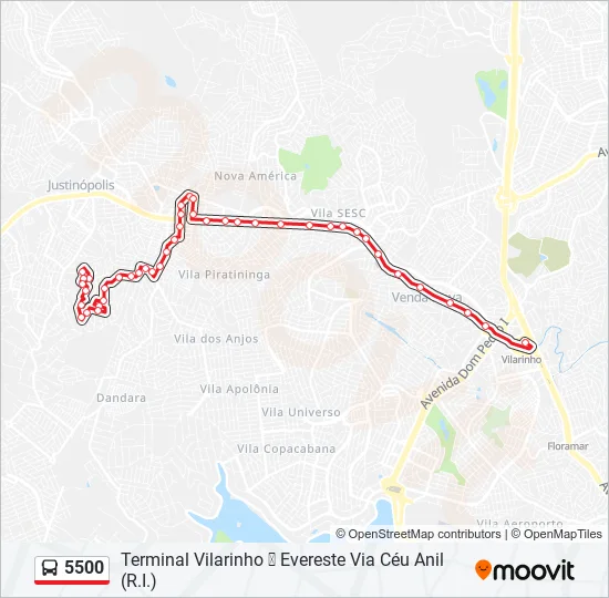 5500 Bus Line Map