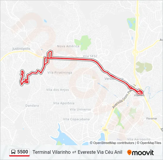 5500 Bus Line Map