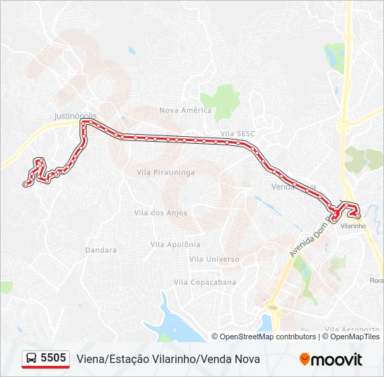 5505 Bus Line Map