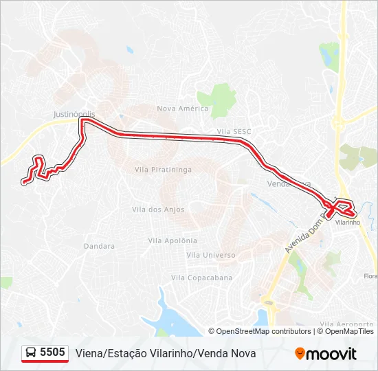 5505 Bus Line Map