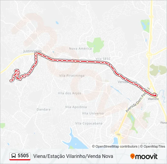 5505 Bus Line Map