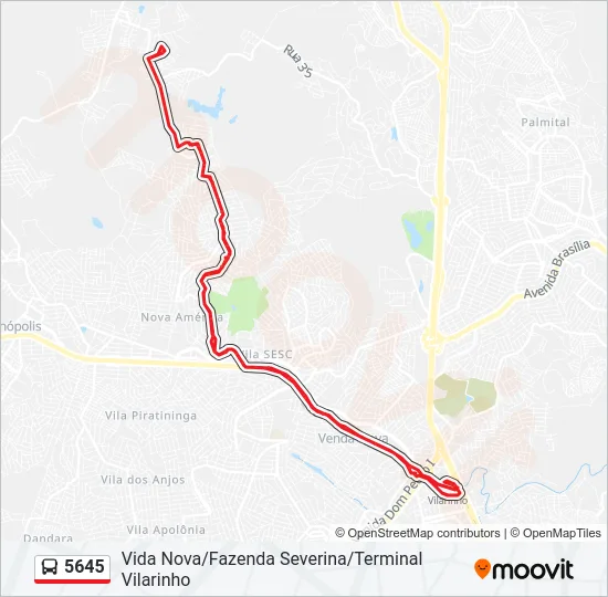 5645 Bus Line Map