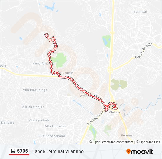 5705 bus Line Map