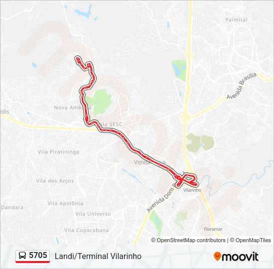 5705 Bus Line Map