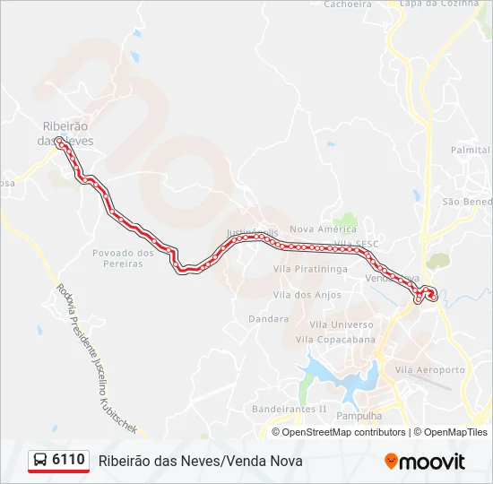 6110 Bus Line Map